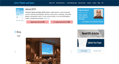 Desktop Screenshot of earth-planets-space.org